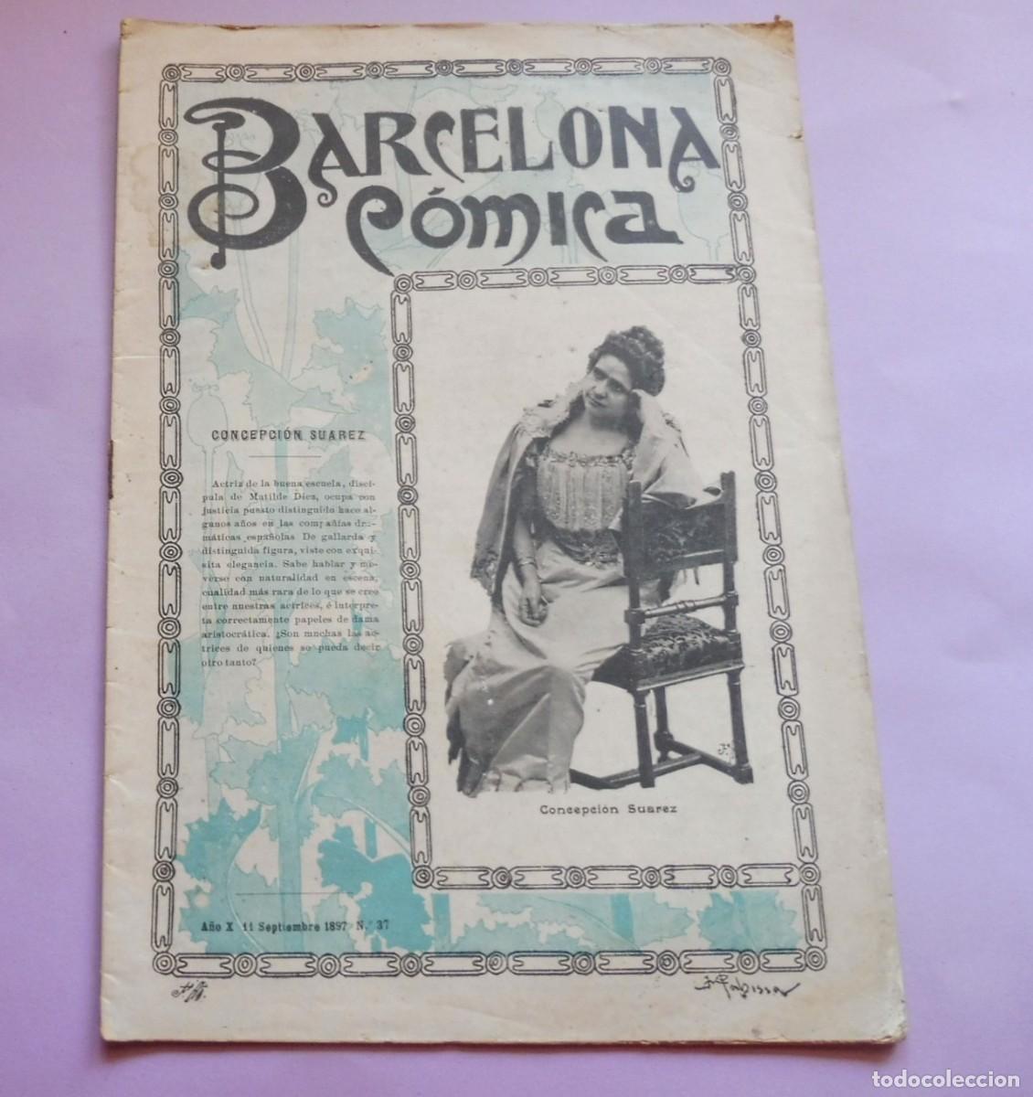 Sammeln von Zeitschriften und Zeitungen: REVISTA - BARCELONA C&Oacute;MICA - 11 SEPTIEMBRE 1897 - N&Uacute;M 37 - chistes, historietas - fotos, publicidad.