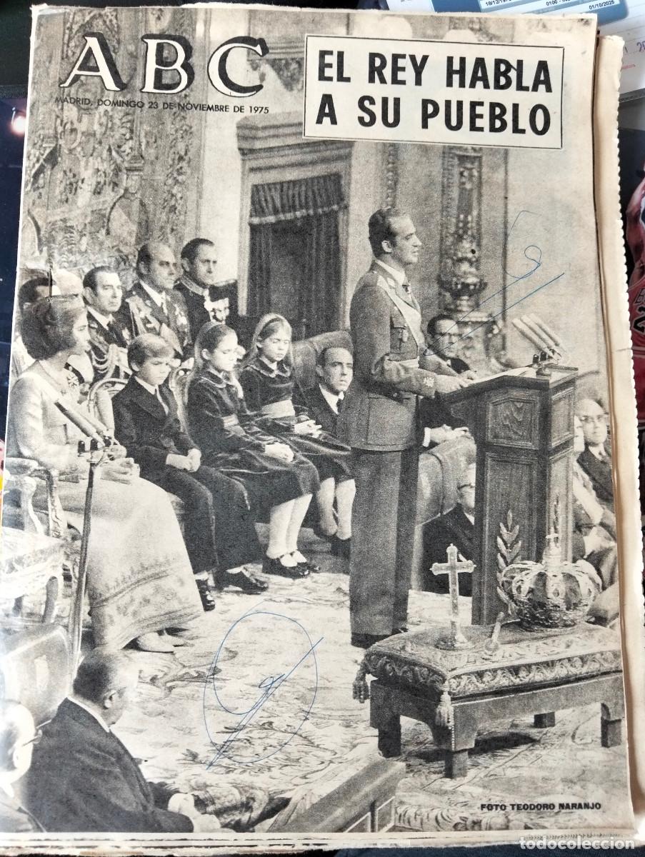 Coleccionismo de Revistas y Peri&oacute;dicos: ABC 23 NOVIEMBRE 1975 EL REY HABLA A SU PUEBLO