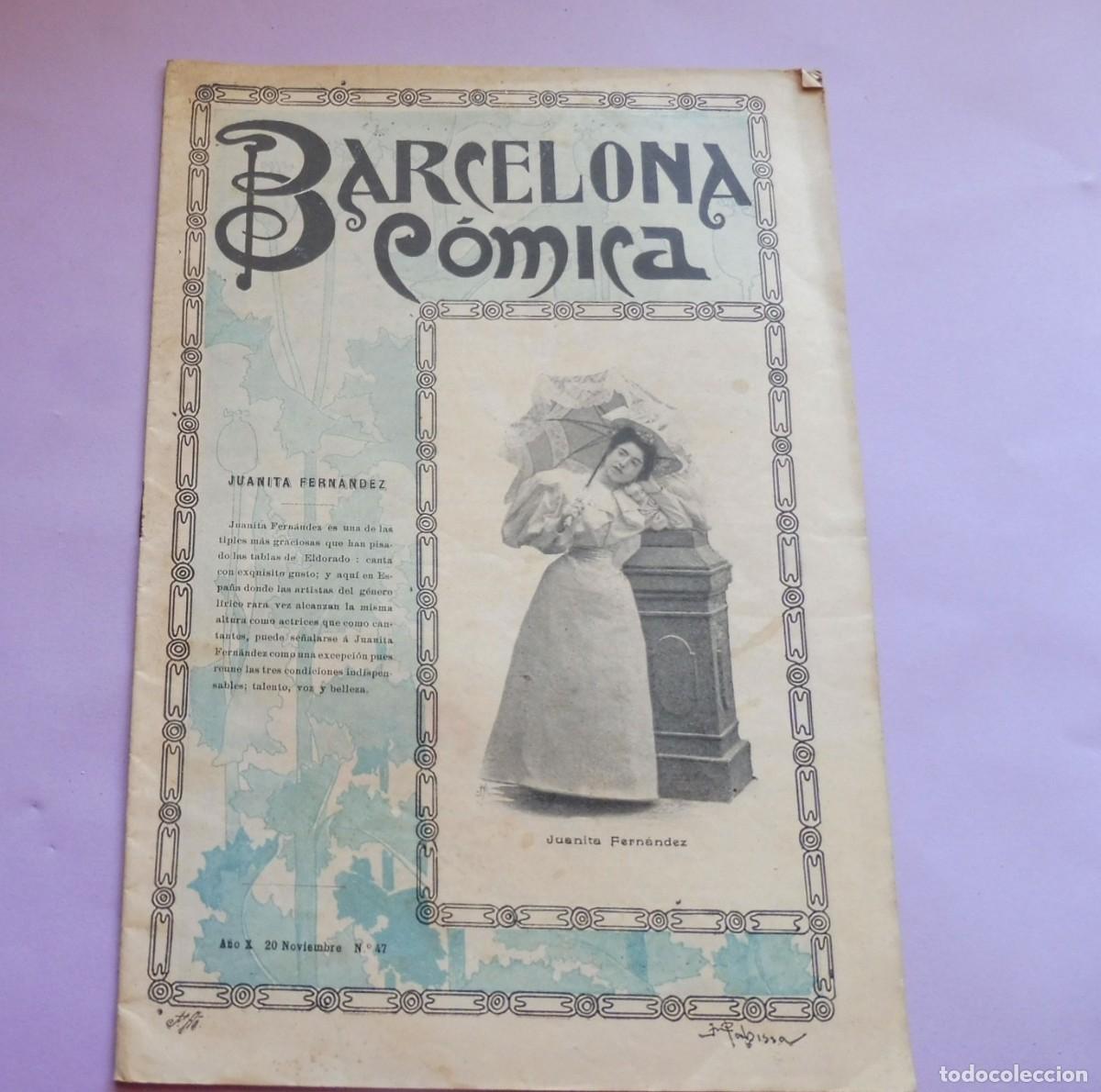 Sammeln von Zeitschriften und Zeitungen: REVISTA - BARCELONA C&Oacute;MICA - 20 NOVIEMBRE 1897 - N&Uacute;M 47 - chistes, historietas - fotos, publicidad.