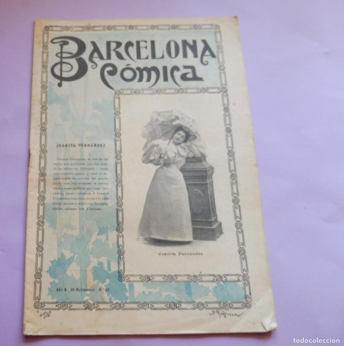 Sammeln von Zeitschriften und Zeitungen: REVISTA - BARCELONA C&Oacute;MICA - 20 NOVIEMBRE 1897 - N&Uacute;M 47 - chistes, historietas - fotos, publicidad.