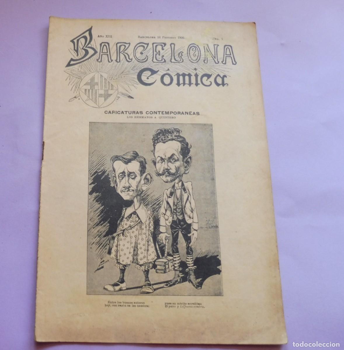 Sammeln von Zeitschriften und Zeitungen: REVISTA - BARCELONA C&Oacute;MICA - 16 FEBRERO 1900 - N&Uacute;M 7 - chistes, historietas - fotos, pasatiempos.