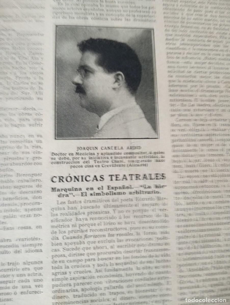 Colecionismo de Revistas e Jornais: REVISTA ENTERA A&Ntilde;O 1914 MANUEL BENEDITO TEATRO CHAPI EN CREVILLENTE LAVANDERAS MUJERES EN RIO MIERA
