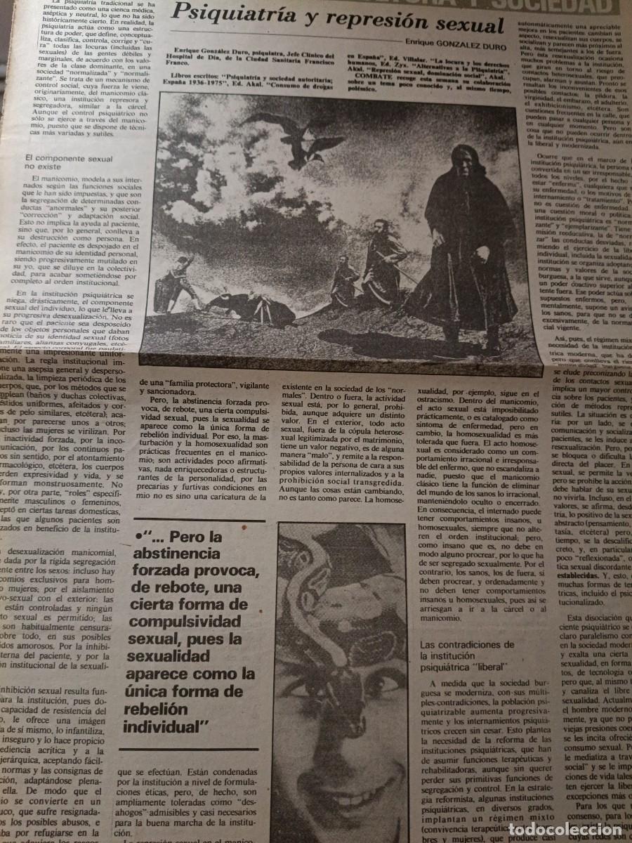 Coleccionismo de Revistas y Peri&oacute;dicos: PSIQUIATRIA Y REPRESION SEXUAL. ENRIQUE GONZALEZ DURO. ARTICULO DE REVISTA COMBATE (LCR) JUNIO 1979