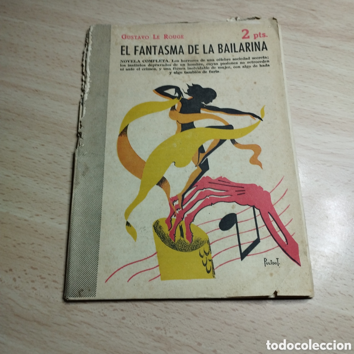 Coleccionismo de Revistas y Peri&oacute;dicos: El fantasma de la bailarina. Novela completa. Gustavo le Rouge. 1951. Revista Literaria novelas y cu