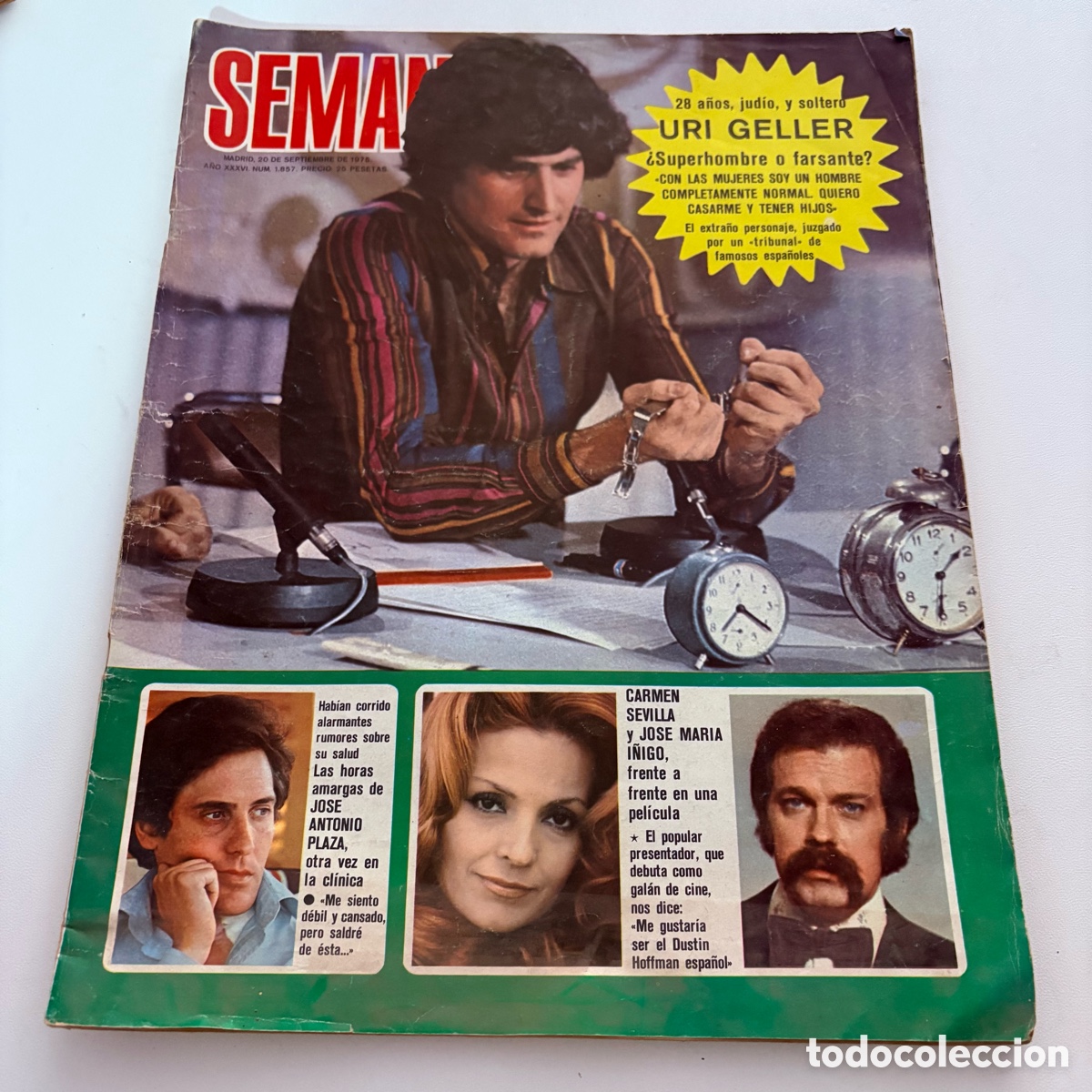 Collezionismo di Riviste e Giornali: revista semana n&ordm; 1857 uri geller carmen sevilla jose antonio plaza