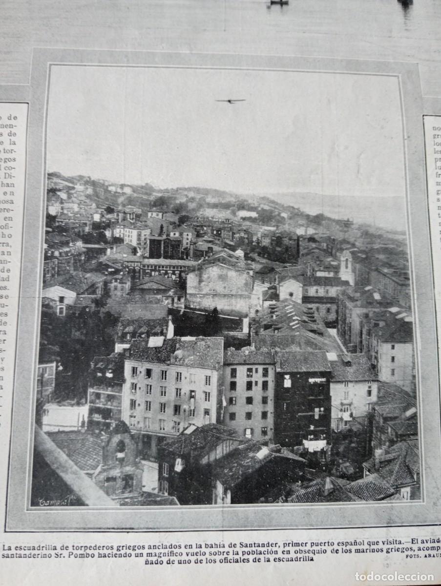 Coleccionismo de Revistas y Peri&oacute;dicos: REVISTA ENTERA A&Ntilde;O 1914 PILOTO AVIADOR POMBO SOBREVOLANDO SANTANDER EXPORTACION DE NARANJAS VALENCIA