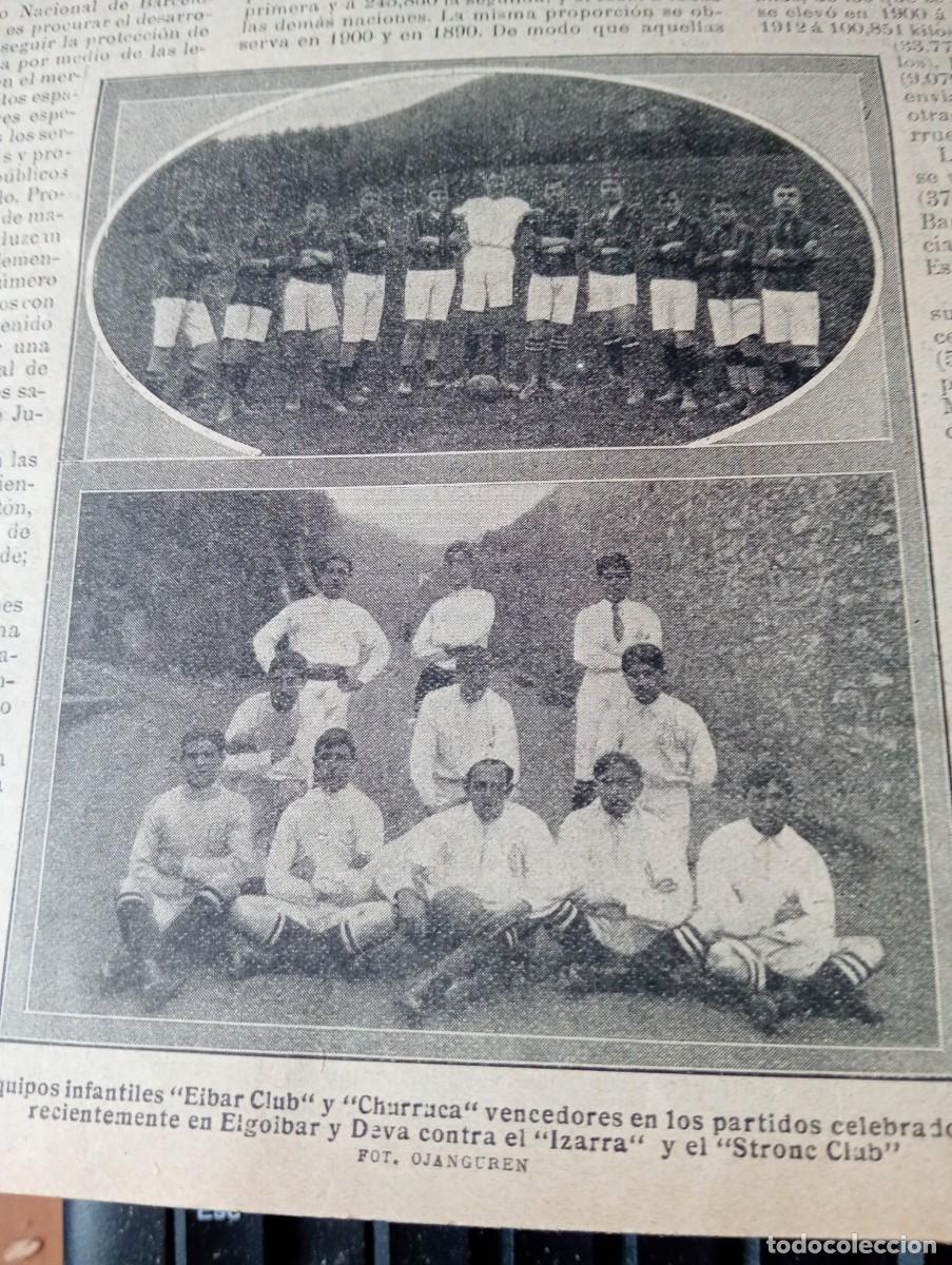 Coleccionismo de Revistas y Peri&oacute;dicos: REVISTA ENTERA A&Ntilde;O 1914 TOMAS BARRERA FUTBOL INFANTIL VASCO EIBAR CLUB CHARRACA ELGOIBAR DEVA