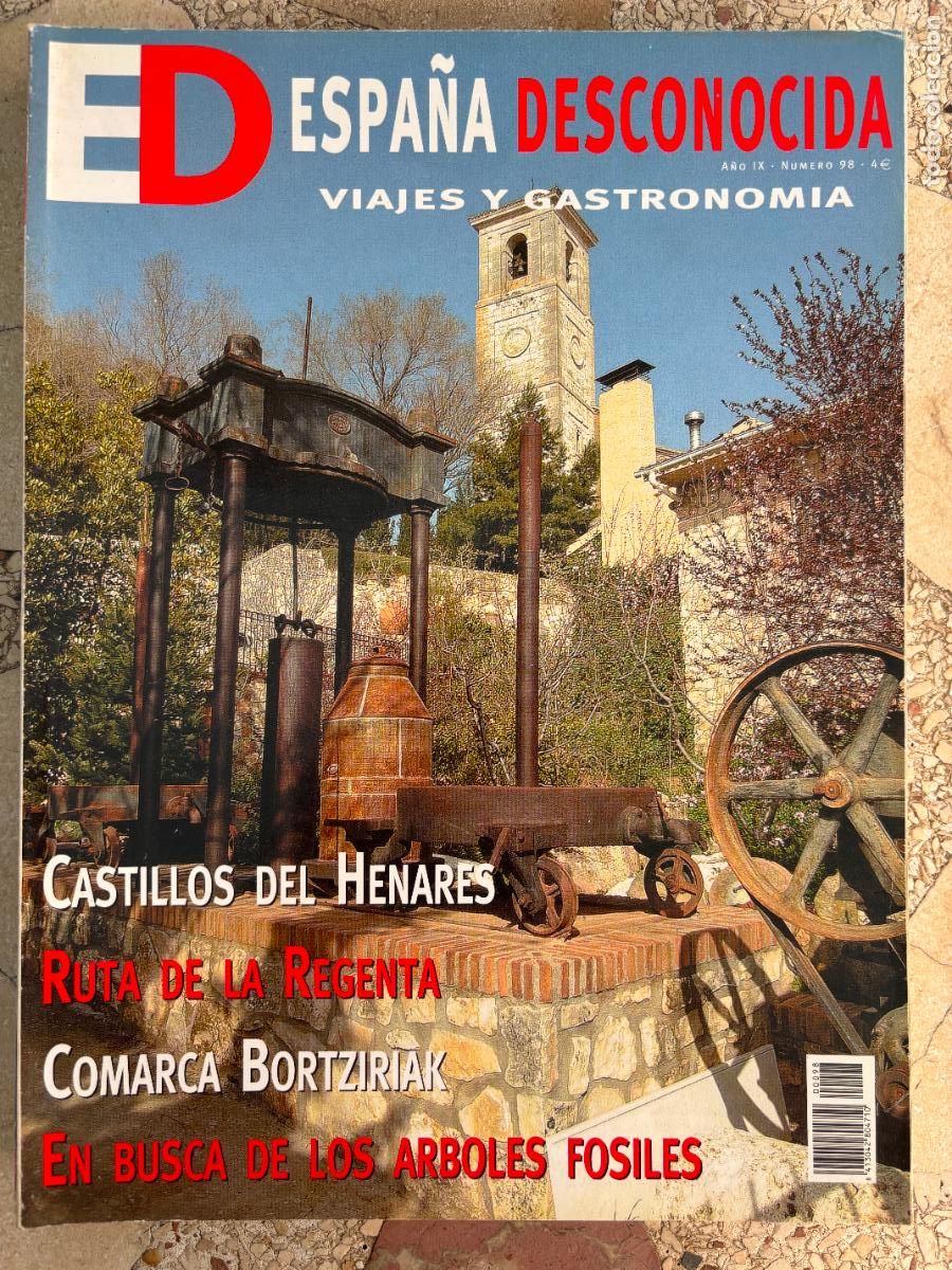 Coleccionismo de Revistas y Peri&oacute;dicos: ESPA&Ntilde;A DESCONOCIDA N&ordm; 98. CASTILLOS DEL HENARES. COMARCA BORTZIRIAK. ARBOLES F&Oacute;SILES.