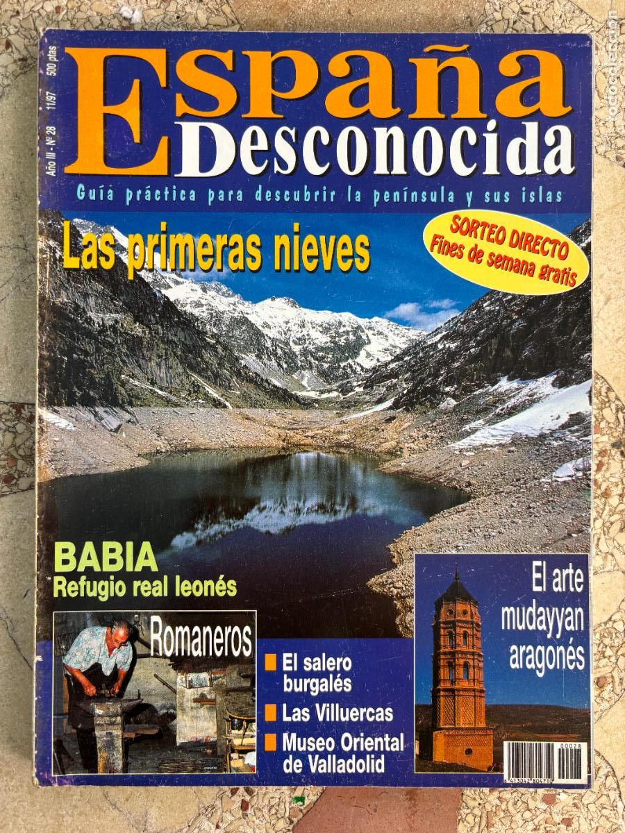 Coleccionismo de Revistas y Peri&oacute;dicos: ESPA&Ntilde;A DESCONOCIDA N&ordm; 28. BABIA. ARTE MUDAYYAN ARAGON&Eacute;S. LAS VILLUERCAS. SALERO BURGAL&Eacute;S.