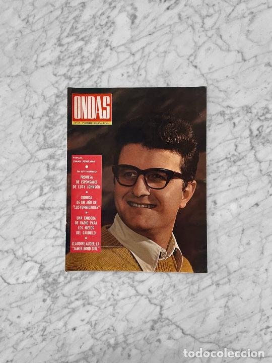 Coleccionismo de Revistas y Peri&oacute;dicos: ONDAS - 1966 - JIMMY FONTANA, AUDREY HEPBURN, MARGOT FONTEYN, CHARLES AZNAVOUR, ROCIO DURCAL, SHEILA