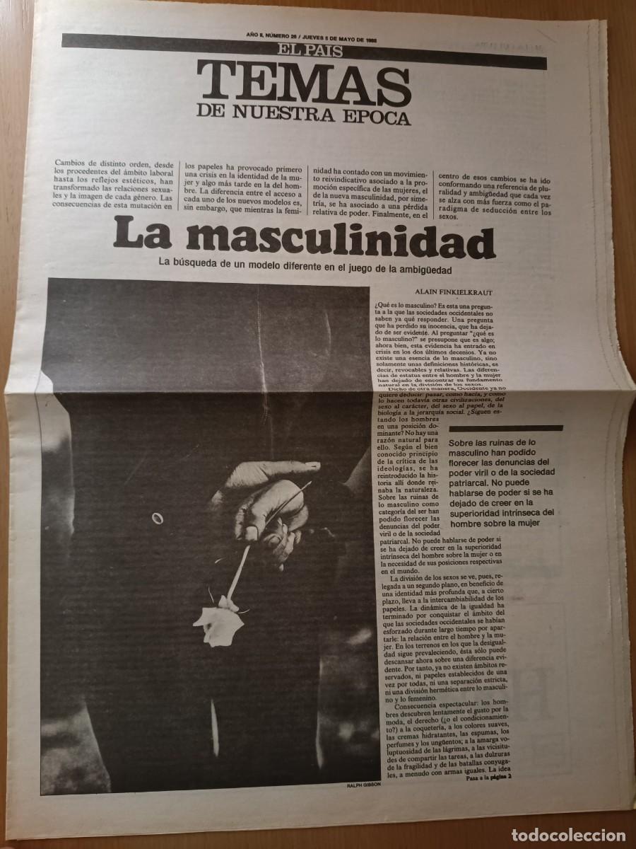 Coleccionismo de Revistas y Peri&oacute;dicos: NUEVA MASCULINIDAD, MACHISMO Y FEMINISMO. Suplemento TEMAS DE EL PAIS MAYO 1988