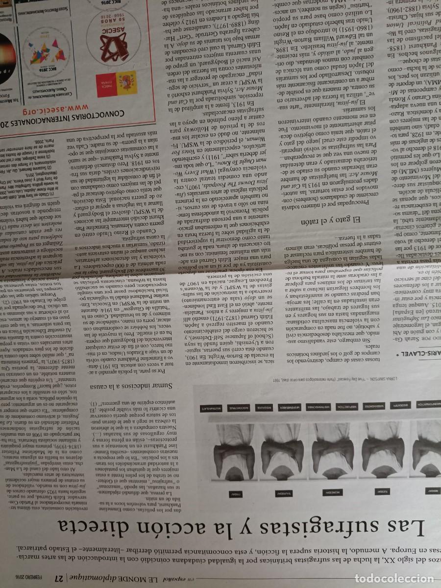 Collectionnisme de Revues et Journaux: LUCHA FEMINISTA, RAICES DEL DOMINIO MASCULINO. ARTICULO DE LE MONDE DIPLOMATIQUE EN ESPA&Ntilde;OL 1998