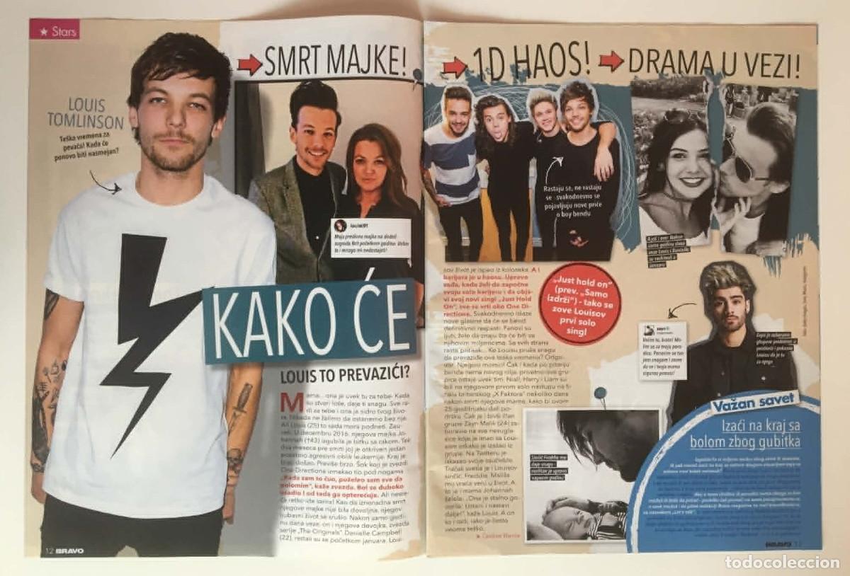 Coleccionismo de Revistas y Peri&oacute;dicos: Louis Tomlinson One Direction Rare Article Magazine Clipping Bravo Magazine Serbia Music