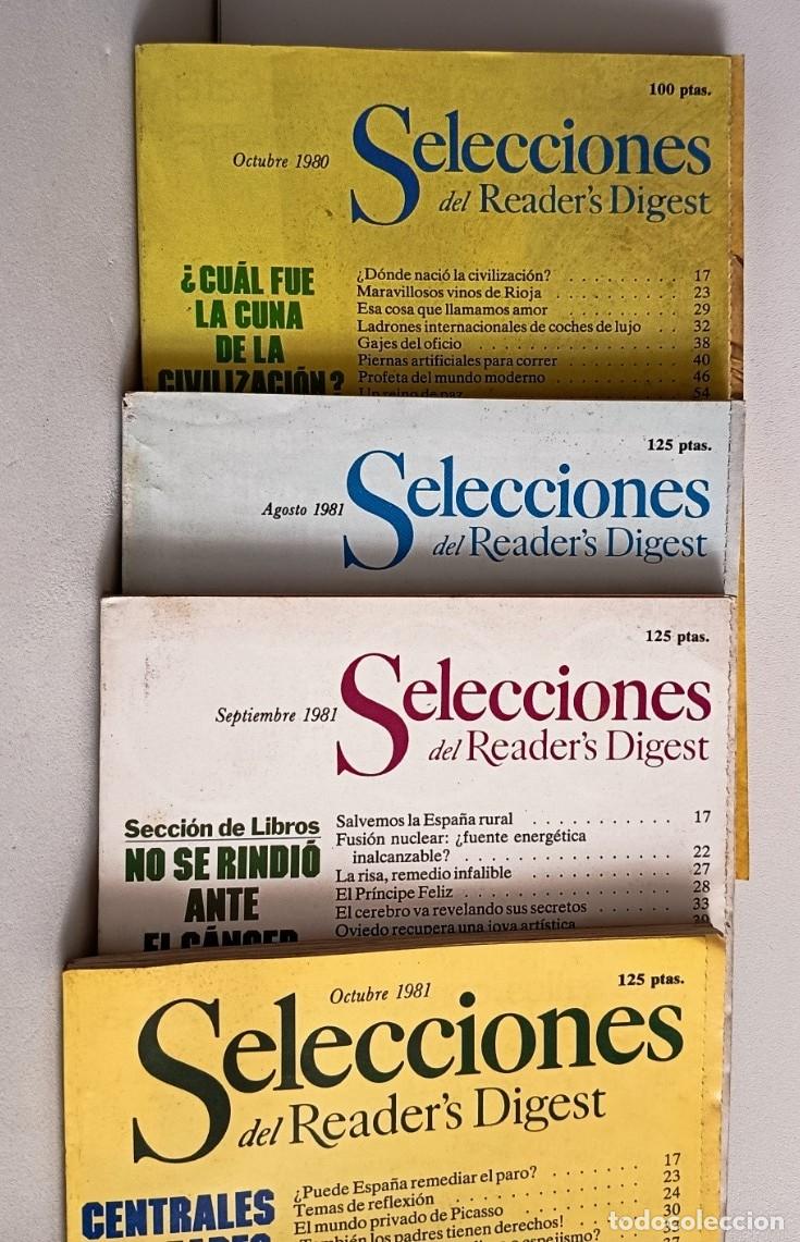 Coleccionismo de Revistas y Peri&oacute;dicos: LOTE 4 revistas Selecciones Readers Digest A&ntilde;os '80