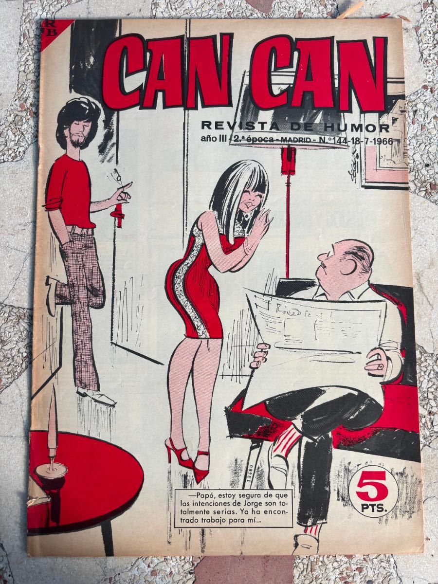 Collezionismo di Riviste e Giornali: CAN CAN REVISTA DE HUMOR. A&Ntilde;O III 2&ordf; &Eacute;POCA N&ordm; 144. 18/07/1966.