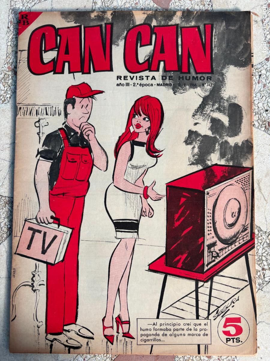 Coleccionismo de Revistas y Peri&oacute;dicos: CAN CAN REVISTA DE HUMOR. A&Ntilde;O III 2&ordf; &Eacute;POCA N&ordm; 143. 11/07/1966.