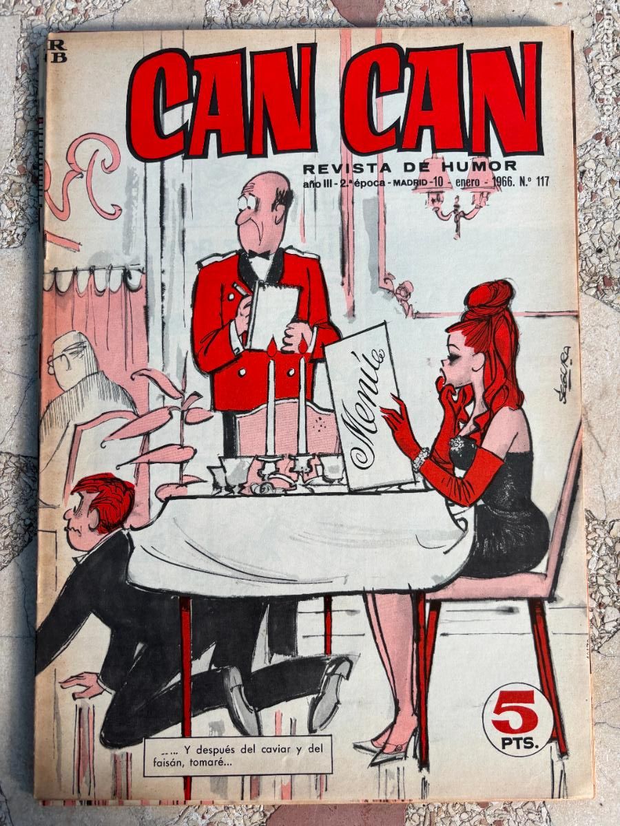 Coleccionismo de Revistas y Peri&oacute;dicos: CAN CAN REVISTA DE HUMOR. A&Ntilde;O III 2&ordf; &Eacute;POCA N&ordm; 117. 10/01/1966.