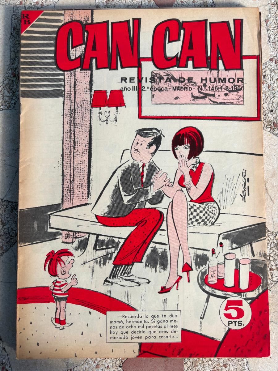 Collezionismo di Riviste e Giornali: CAN CAN REVISTA DE HUMOR. A&Ntilde;O III 2&ordf; &Eacute;POCA N&ordm; 146. 01/08/1966.