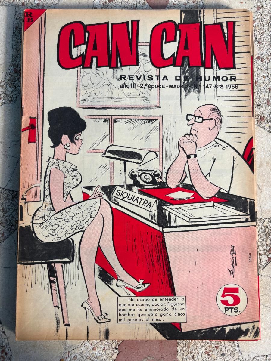 Collezionismo di Riviste e Giornali: CAN CAN REVISTA DE HUMOR. A&Ntilde;O III 2&ordf; &Eacute;POCA N&ordm; 147. 08/08/1966.