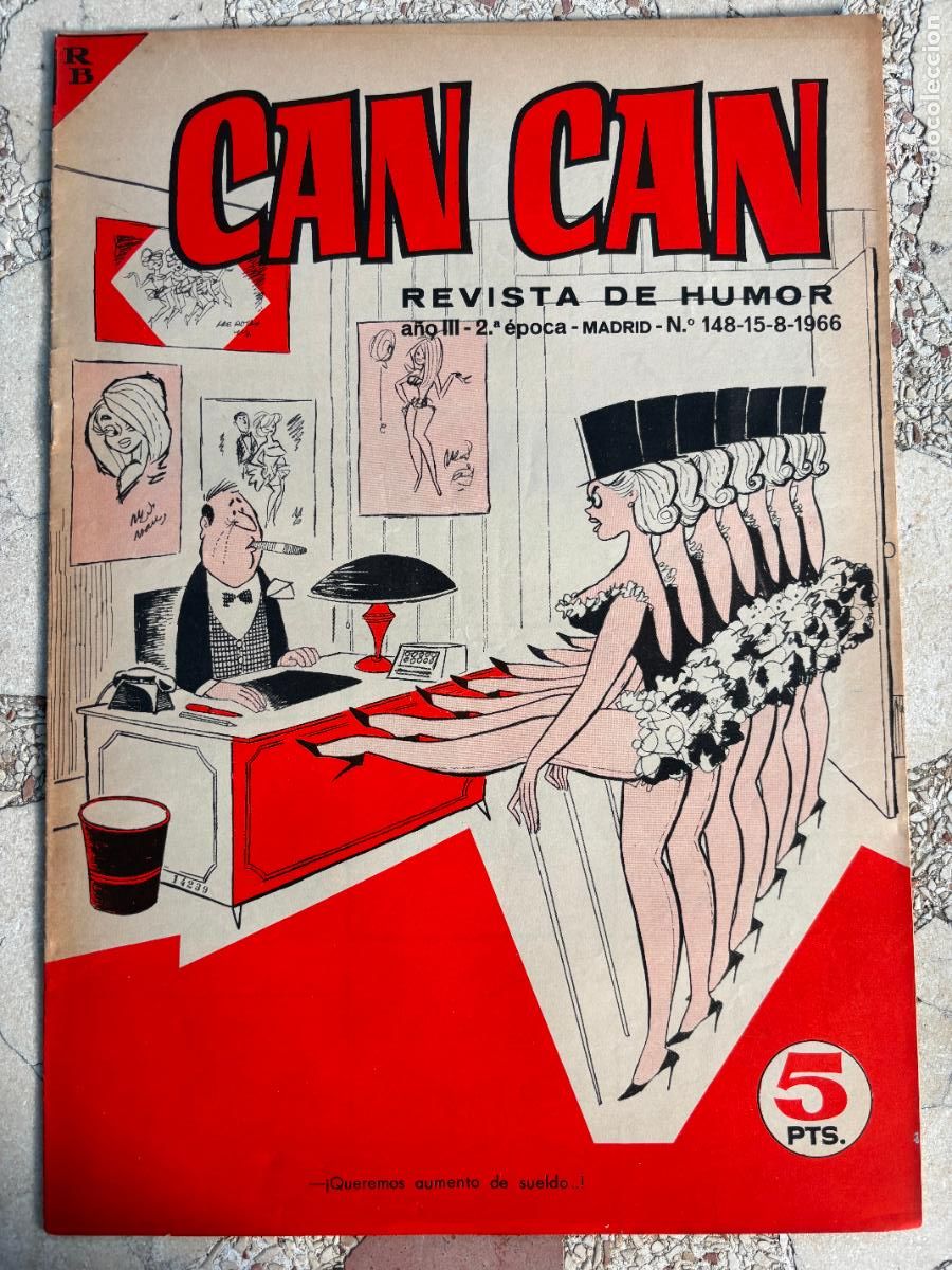 Collezionismo di Riviste e Giornali: CAN CAN REVISTA DE HUMOR. A&Ntilde;O III 2&ordf; &Eacute;POCA N&ordm; 148. 15/08/1966.