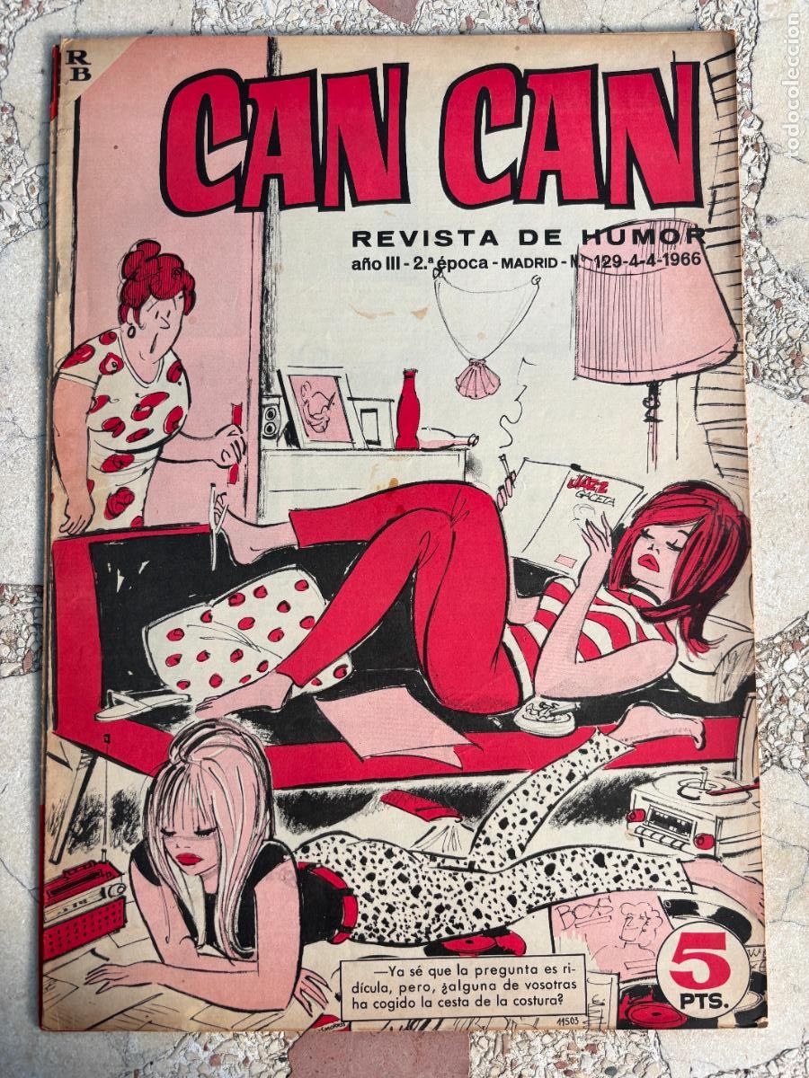 Collezionismo di Riviste e Giornali: CAN CAN REVISTA DE HUMOR. A&Ntilde;O III 2&ordf; &Eacute;POCA N&ordm; 129. 04/04/1966.