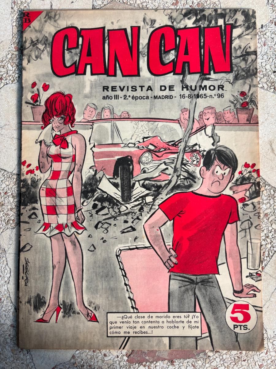 Coleccionismo de Revistas y Peri&oacute;dicos: CAN CAN REVISTA DE HUMOR. A&Ntilde;O III 2&ordf; &Eacute;POCA N&ordm; 96. 16/08/1966.