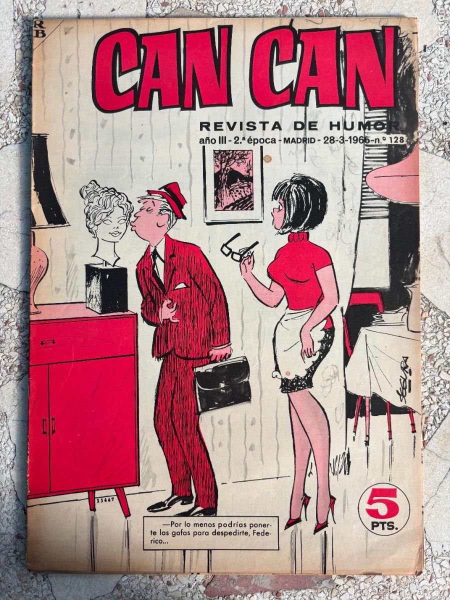 Coleccionismo de Revistas y Peri&oacute;dicos: CAN CAN REVISTA DE HUMOR. A&Ntilde;O III 2&ordf; &Eacute;POCA N&ordm; 128. 28/03/1966.