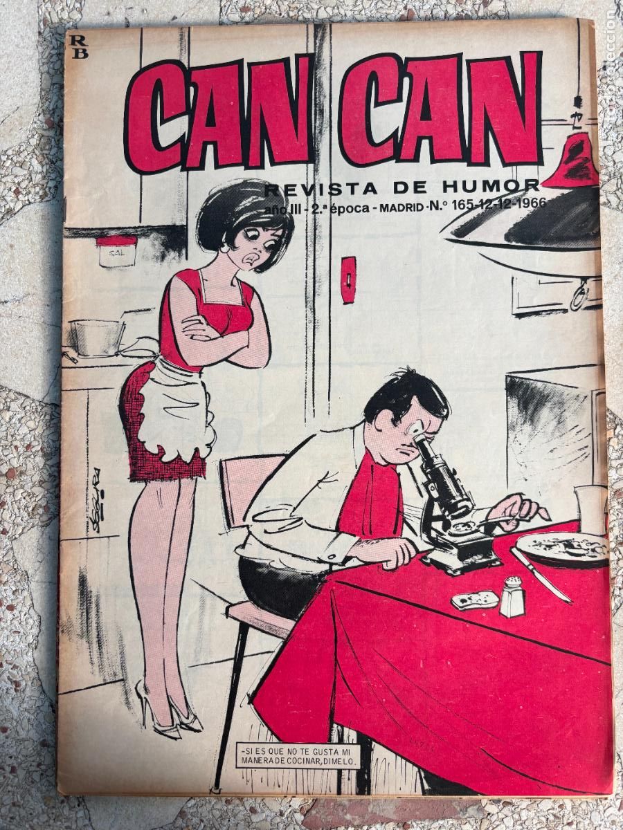 Coleccionismo de Revistas y Peri&oacute;dicos: CAN CAN REVISTA DE HUMOR. A&Ntilde;O III 2&ordf; &Eacute;POCA N&ordm; 165. 12/12/1966.