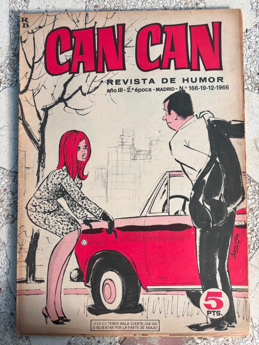 Coleccionismo de Revistas y Peri&oacute;dicos: CAN CAN REVISTA DE HUMOR. A&Ntilde;O III 2&ordf; &Eacute;POCA N&ordm; 166. 19/12/1966.
