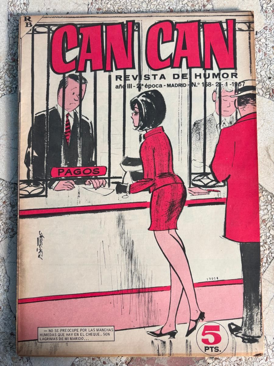 Coleccionismo de Revistas y Peri&oacute;dicos: CAN CAN REVISTA DE HUMOR. A&Ntilde;O III 2&ordf; &Eacute;POCA N&ordm; 168. 02/01/1967.