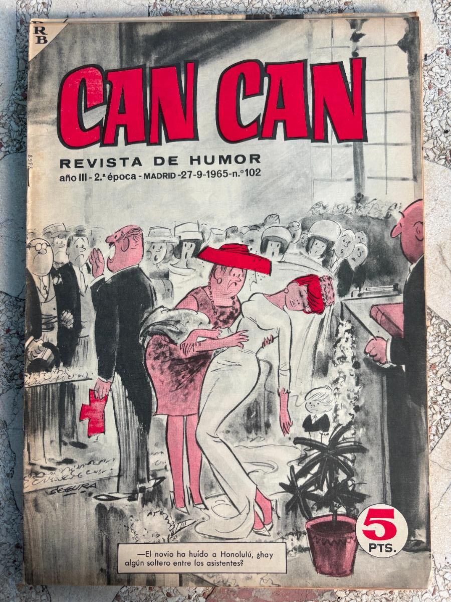 Collectionnisme de Revues et Journaux: CAN CAN REVISTA DE HUMOR. A&Ntilde;O III 2&ordf; &Eacute;POCA N&ordm; 102. 27/09/1965.