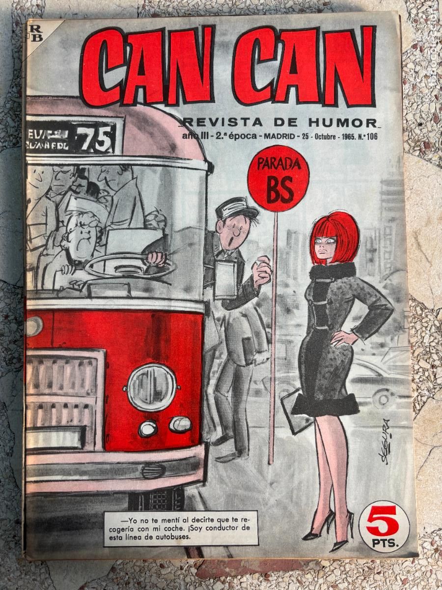 Collectionnisme de Revues et Journaux: CAN CAN REVISTA DE HUMOR. A&Ntilde;O III 2&ordf; &Eacute;POCA N&ordm; 106. 25/10/1965.