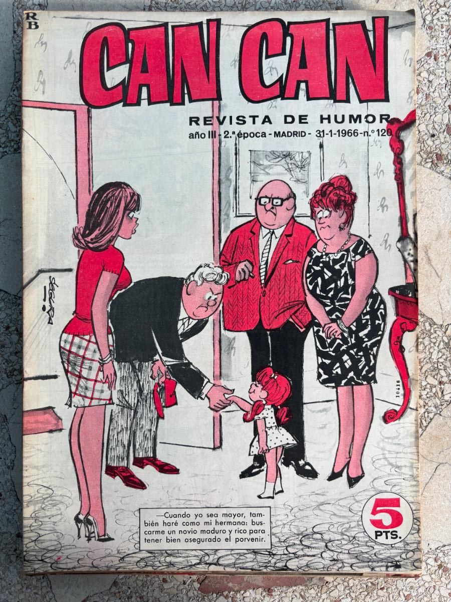 Coleccionismo de Revistas y Peri&oacute;dicos: CAN CAN REVISTA DE HUMOR. A&Ntilde;O III 2&ordf; &Eacute;POCA N&ordm; 120. 31/01/1966.
