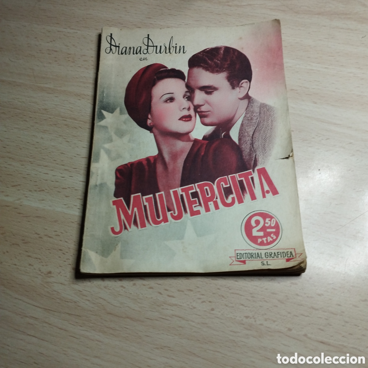 Coleccionismo de Revistas y Peri&oacute;dicos: Mujercita. Diana Durbin. Editorial Grafidea. Publicaciones Cinema. Serie esplendor.