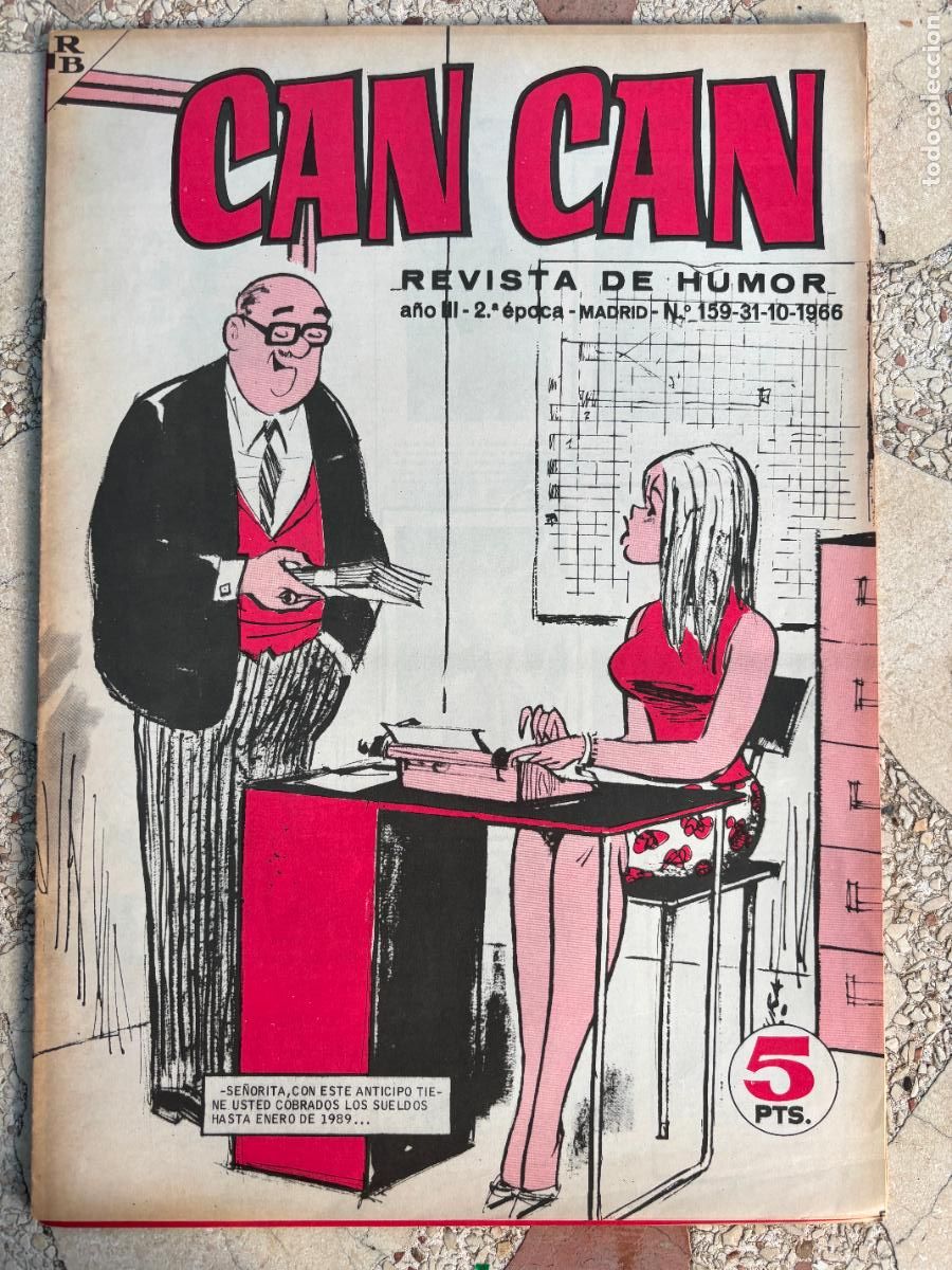 Coleccionismo de Revistas y Peri&oacute;dicos: CAN CAN REVISTA DE HUMOR. A&Ntilde;O III 2&ordf; &Eacute;POCA N&ordm; 159. 31/10/1966.