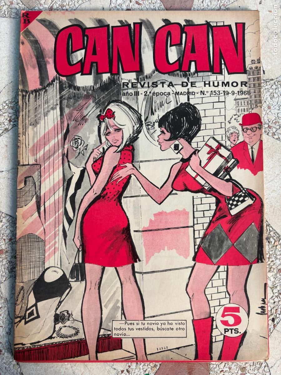 Coleccionismo de Revistas y Peri&oacute;dicos: CAN CAN REVISTA DE HUMOR. A&Ntilde;O III 2&ordf; &Eacute;POCA N&ordm; 153. 19/09/1966.