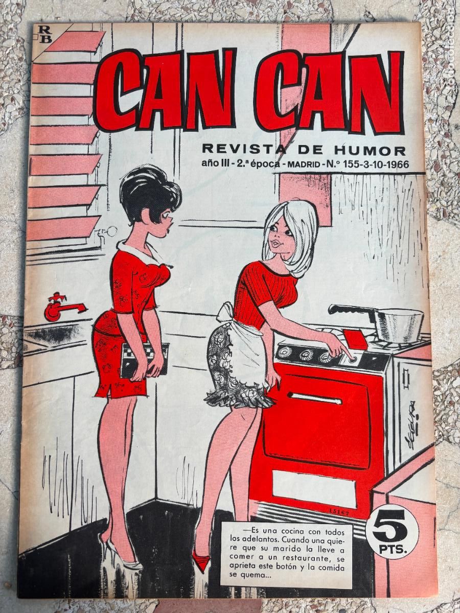 Coleccionismo de Revistas y Peri&oacute;dicos: CAN CAN REVISTA DE HUMOR. A&Ntilde;O III 2&ordf; &Eacute;POCA N&ordm; 155. 03/10/1966.