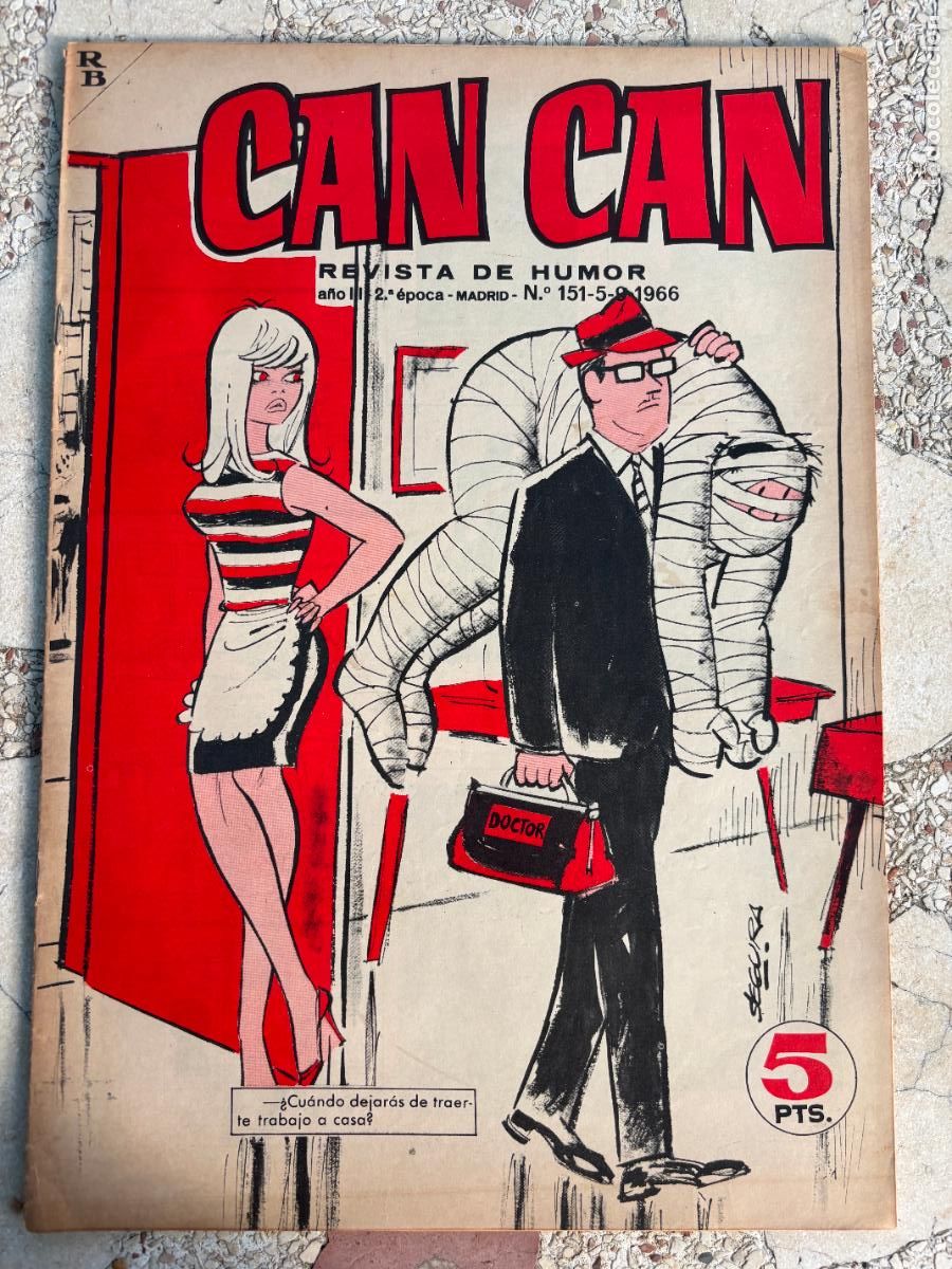 Coleccionismo de Revistas y Peri&oacute;dicos: CAN CAN REVISTA DE HUMOR. A&Ntilde;O III 2&ordf; &Eacute;POCA N&ordm; 151. 05/09/1966.