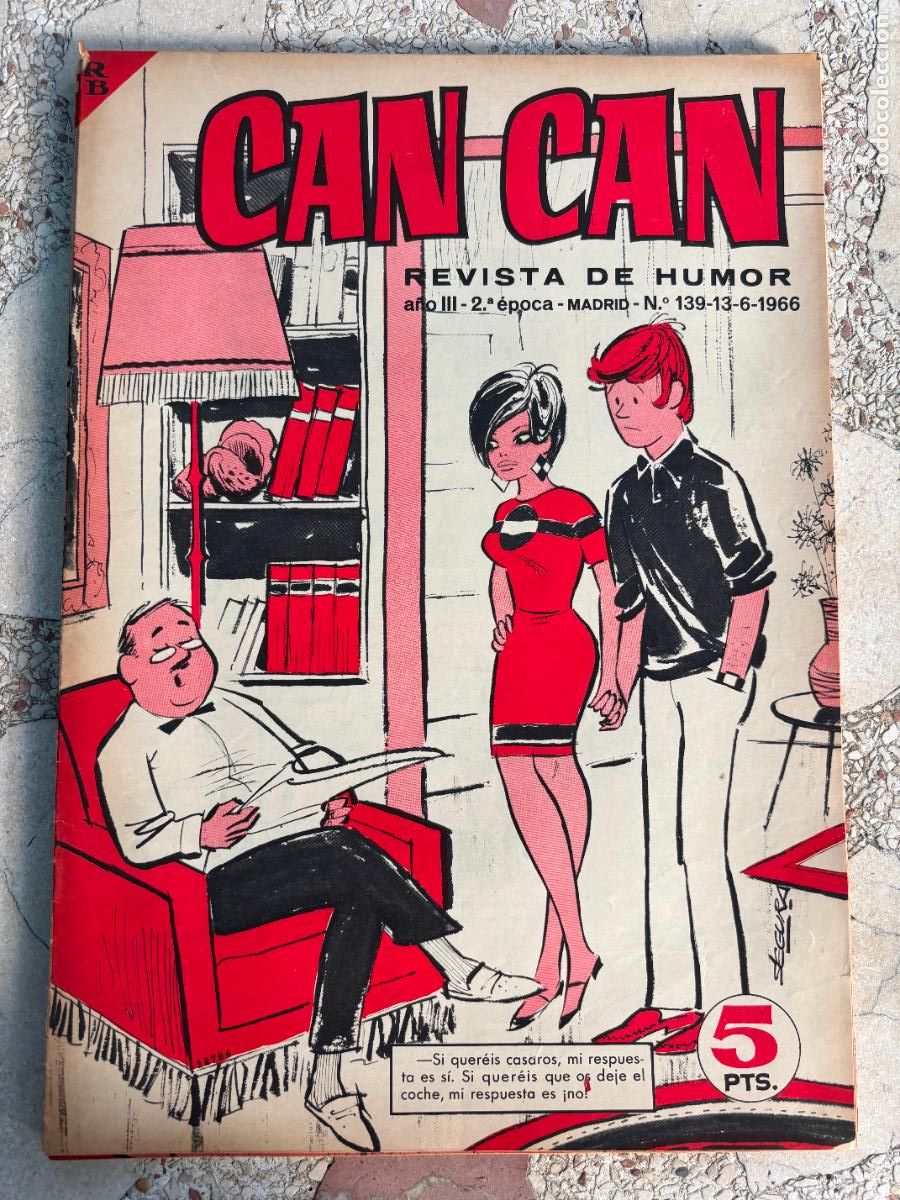 Colecionismo de Revistas e Jornais: CAN CAN REVISTA DE HUMOR. A&Ntilde;O III 2&ordf; &Eacute;POCA N&ordm; 139. 13/06/1966.