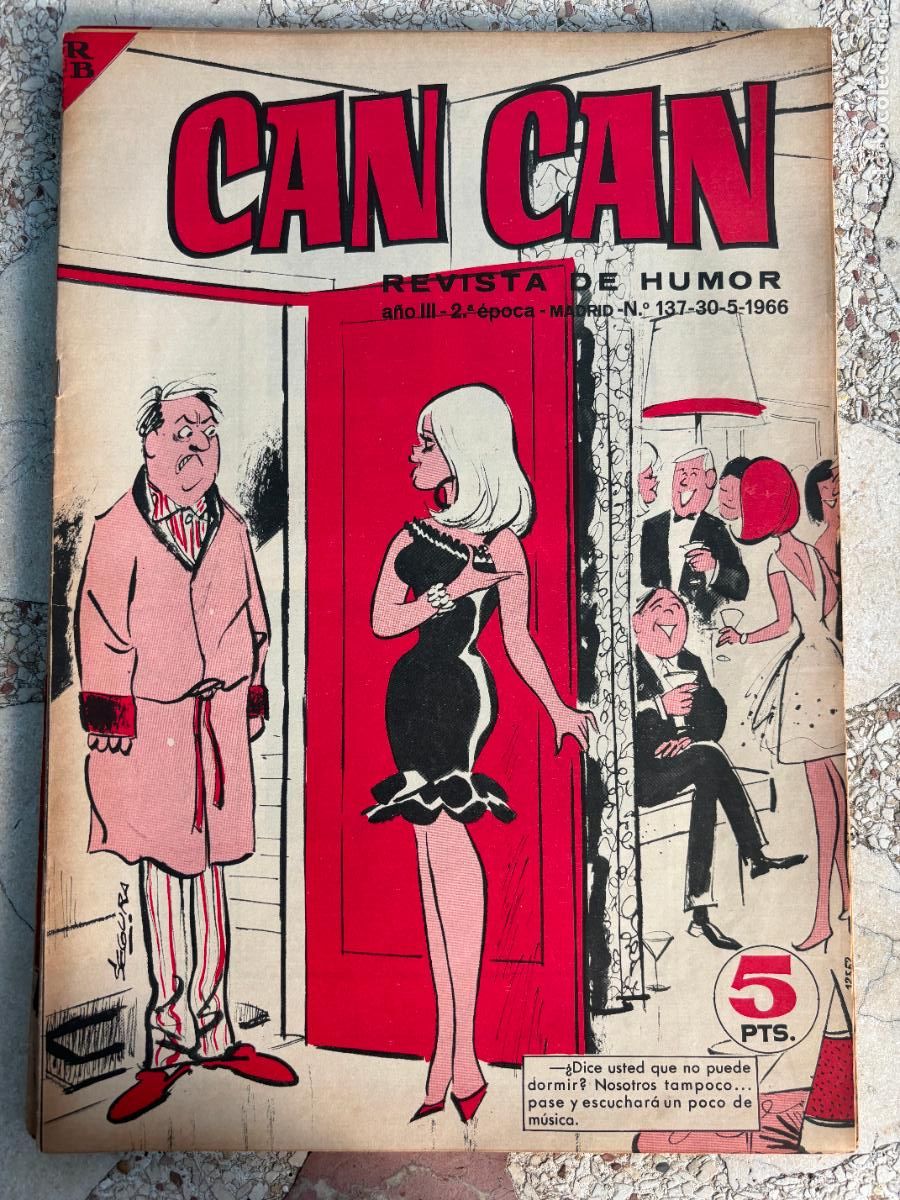 Colecionismo de Revistas e Jornais: CAN CAN REVISTA DE HUMOR. A&Ntilde;O III 2&ordf; &Eacute;POCA N&ordm; 137. 30/05/1966.