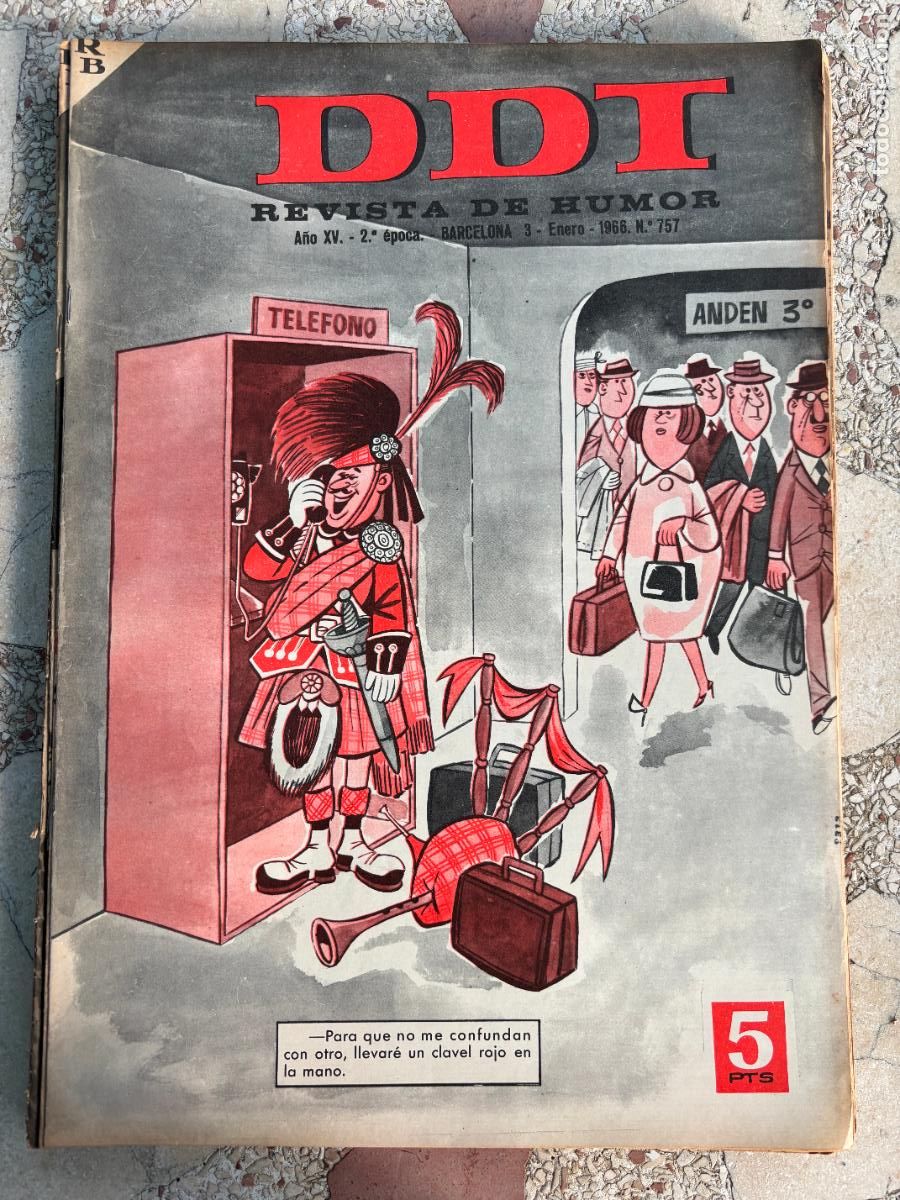 Coleccionismo de Revistas y Peri&oacute;dicos: DDI. REVISTA DE HUMOR A&Ntilde;O XV 2&ordf; &Eacute;POCA. N&ordm; 757. 03/01/1966.