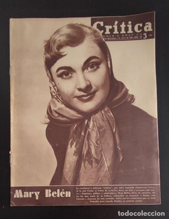 Coleccionismo de Revistas y Peri&oacute;dicos: REVISTA CRITICA 1955, MARY BELEN, LOLA FLORES, MARILYN MONROE, TOMAS DE ANTEQUERA, MARISA DE LANDA,