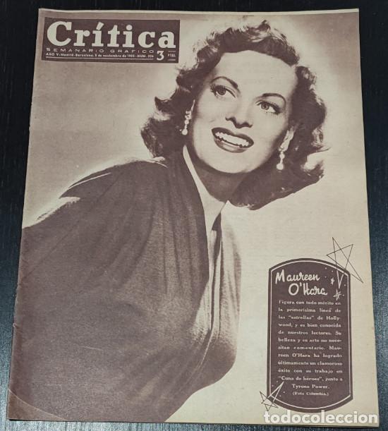 Coleccionismo de Revistas y Peri&oacute;dicos: REVISTA CRITICA 1955, MAUREEN O'HARA, TORNEDO, LEON COLLINI, PILARIN AMAT, RAQUEL DE MONTENEGRO, MAR