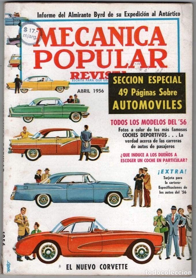 Coleccionismo de Revistas y Peri&oacute;dicos: 1956 ABRIL MECANICA POPULAR JAGUAR LANCIA MERCEDES PORSCHE FERRARI 750 164 PAG BUEN ESTADO