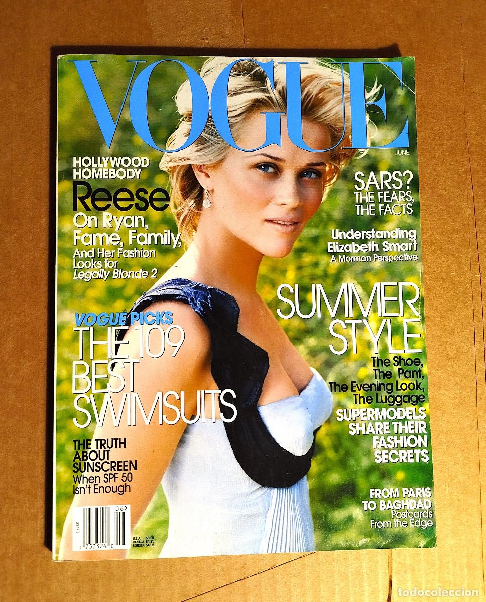 Coleccionismo de Revistas y Peri&oacute;dicos: VOGUE US JUNE 2003 - REESE WHITERSPOON - NATALIA VODIANOVA - STEVEN MEISEL - 282 p.