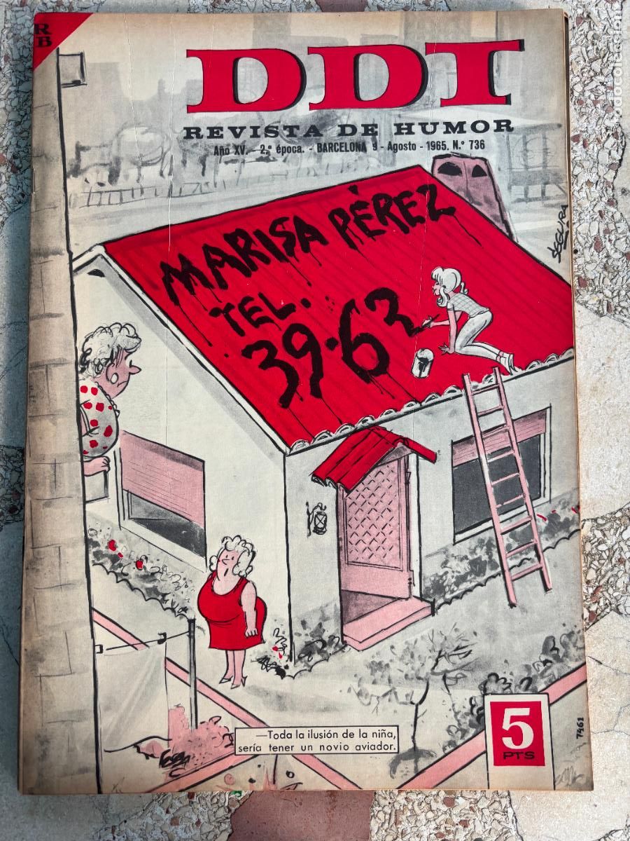 Coleccionismo de Revistas y Peri&oacute;dicos: DDI. REVISTA DE HUMOR A&Ntilde;O XV 2&ordf; &Eacute;POCA. N&ordm; 736. 09/08/1965.
