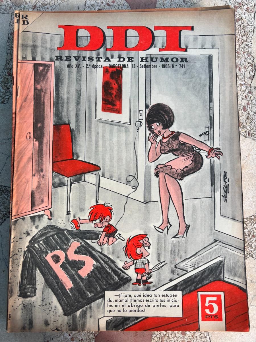 Coleccionismo de Revistas y Peri&oacute;dicos: DDT. REVISTA DE HUMOR A&Ntilde;O XV 2&ordf; &Eacute;POCA. N&ordm; 741. 13/09/1965.