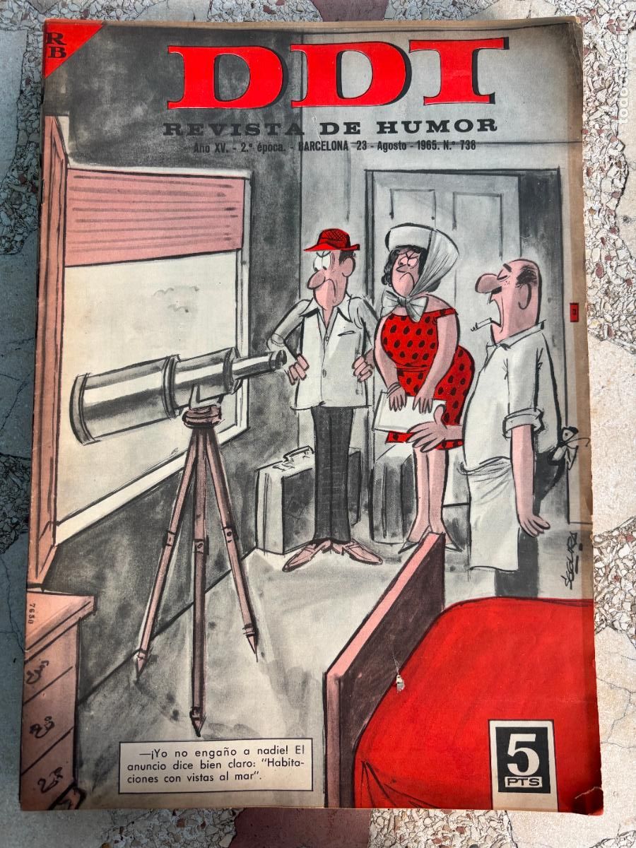 Coleccionismo de Revistas y Peri&oacute;dicos: DDT. REVISTA DE HUMOR A&Ntilde;O XV 2&ordf; &Eacute;POCA. N&ordm; 738. 23/08/1965.
