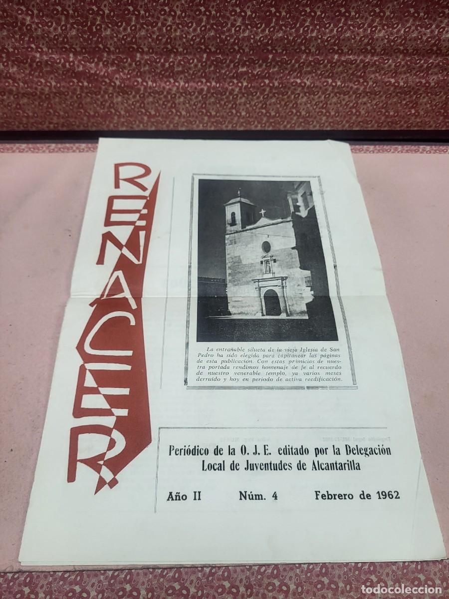 Coleccionismo de Revistas y Peri&oacute;dicos: ANTIGUA REVISTA RENACER OJE ALCANTARILLA MURCIA FRANQUISMO 1962
