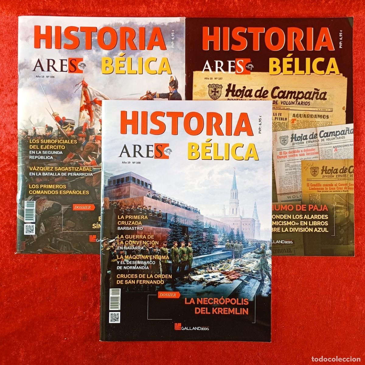 Collection Magazines and Newspapers: HISTORIA ARES B&Eacute;LICA - A&Ntilde;O 19 - N&ordm; 106, 107 Y 108 - LOTE 3 REVISTAS / 1545